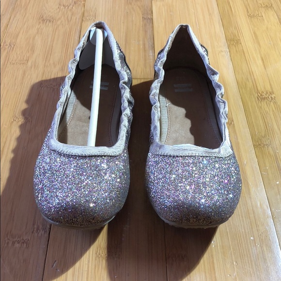NWT TOMS Ballet Flat Gold Iridescent Glimmer 5.5 - Picture 2 of 5